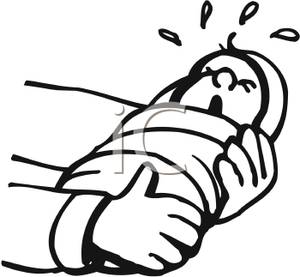 300x277 Person Holding A Crying Baby Wrapped In A Blanket