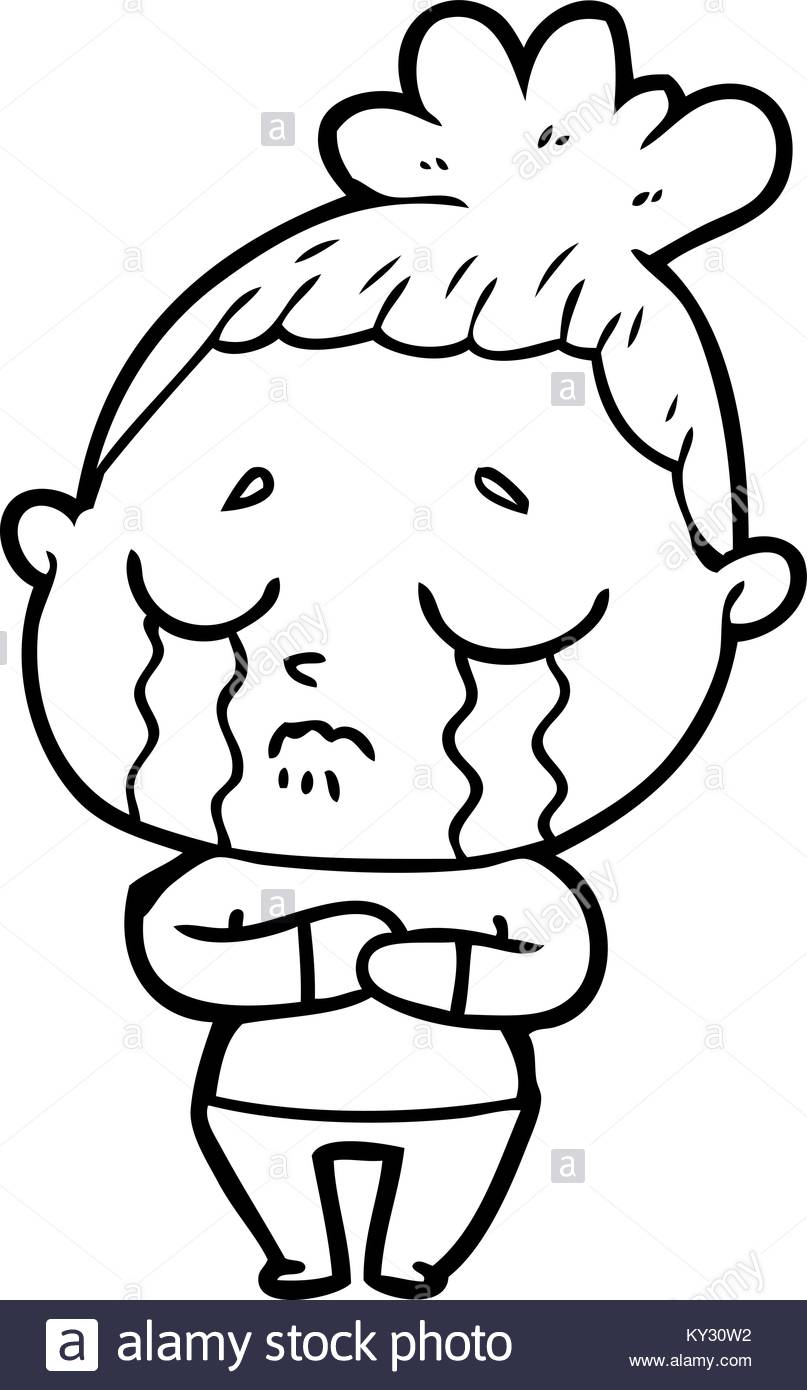 807x1390 Cartoon Crying Woman Stock Vector Art Amp Illustration, Vector Image