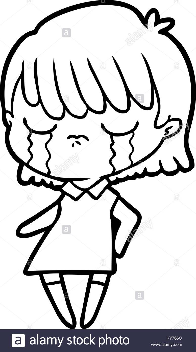 776x1390 Cartoon Woman Crying Stock Vector Art Amp Illustration, Vector Image