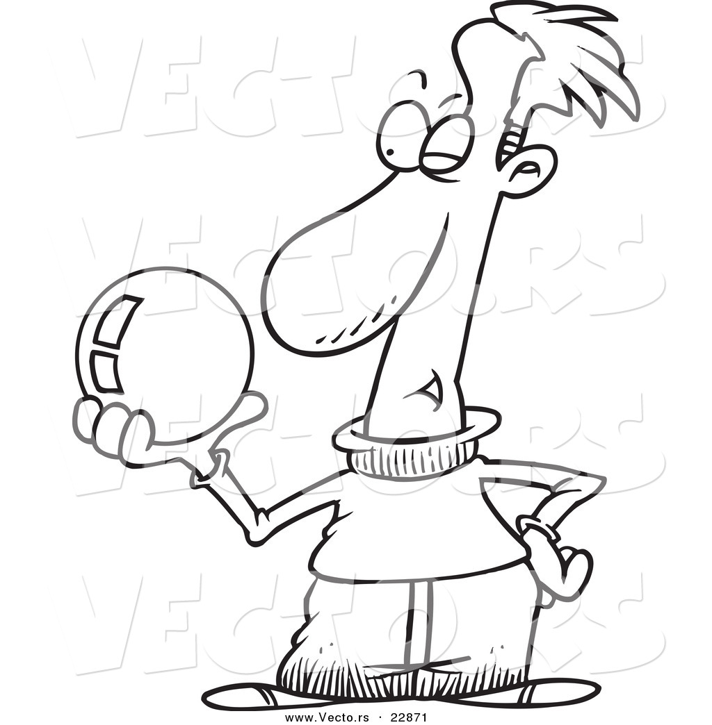 1024x1044 Vector Of A Cartoon Guy Gazing Into A Crystal Ball