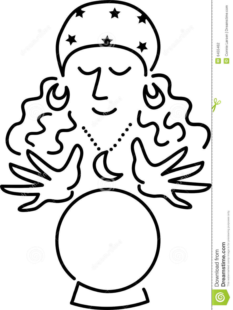 979x1300 Gypsy Crystal Ball Drawing