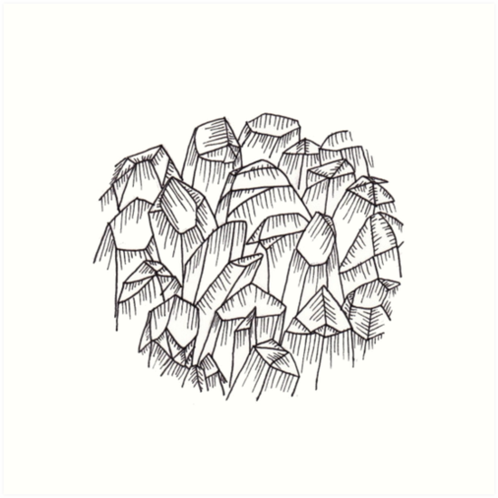 550x550 Crystal Cluster Art Prints By Happysoul Redbubble