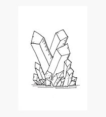 210x230 Crystal Cluster Drawing Photographic Prints Redbubble