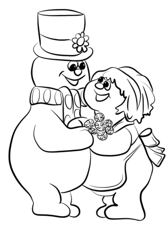343x480 Frosty The Snowman With Crystal Coloring Page Free Printable