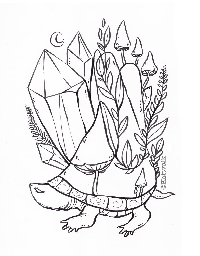 791x1010 Crystal Turtle Free Coloring Page By Kattvalk