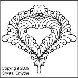 300x301 Crystal's Feathered Heart Digital Quilting Designs