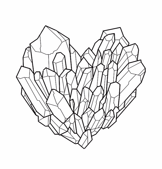 675x704 Crystal Heart I Designed. Tattoos Tattoo