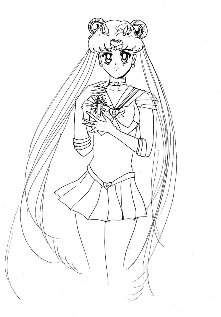 746x1070 Pure Heart Crystal Sailor Moon S Sketch By Edwardalenko