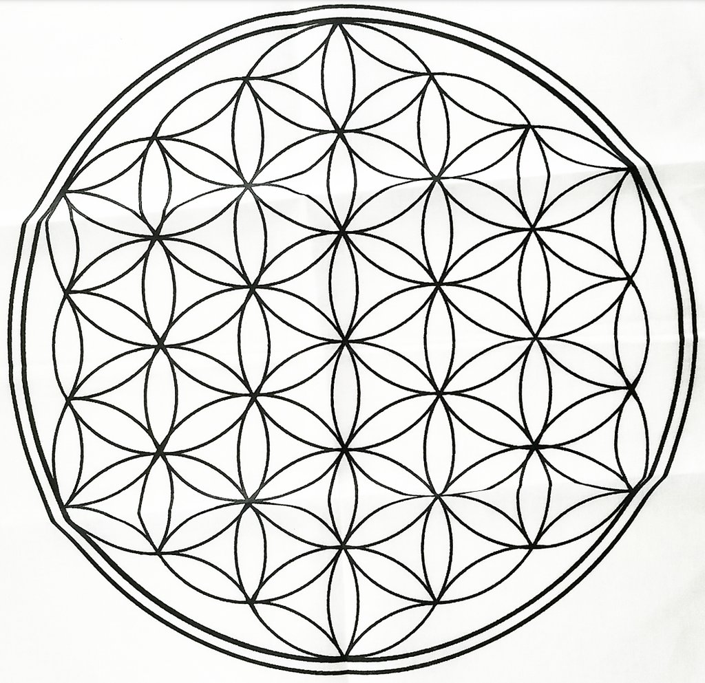 1024x993 Crystal Grid Flower Of Life Black Or White Organic Punk