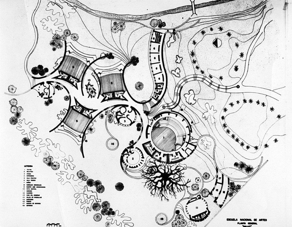960x748 Scuole Nazionali D'Arte Havana Cuba Arch Plan Site