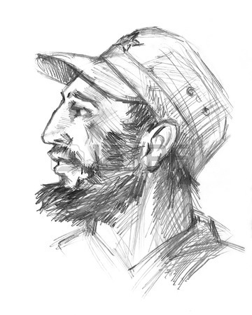 360x450 November 26, 2016. Portrait Of Fidel Castro. Cuban Politician