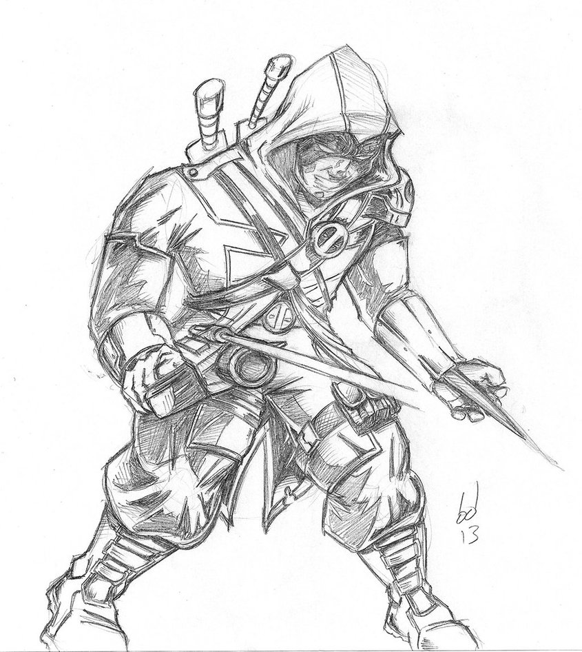 845x946 Assassins Creed Deadpool By Cubanbrouse