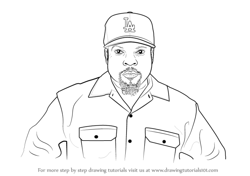 800x566 Learn How To Draw Ice Cube (Rappers) Step By Step Drawing Tutorials