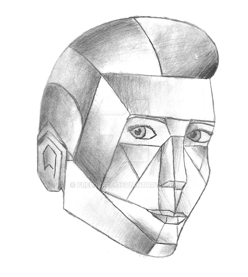 800x894 Cubism Face By Free2bree