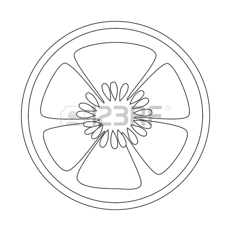 450x450 Cucumber Slices Icon Over White Background Vector Illustration