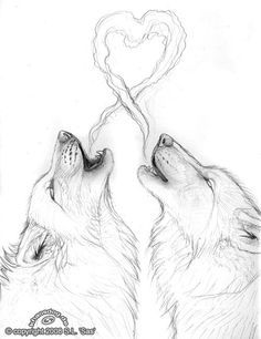 236x306 Wolf Love Drawing