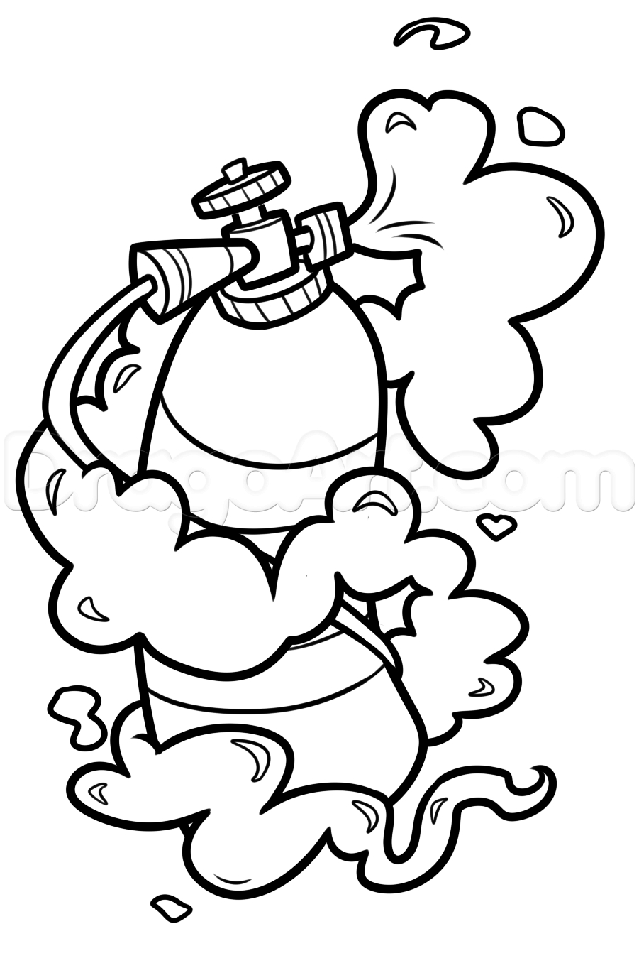 901x1363 Drawing Of Graffiti How To Draw A Graffiti Can, Step By Step