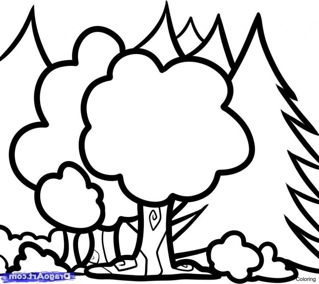 1024x910 Sketch Drawing For Kids How To Draw Trees Step Pop Culture Free