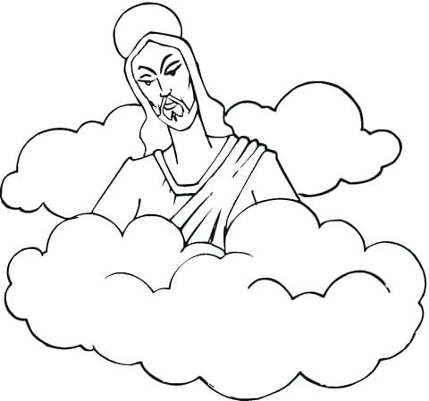 480x449 Clouds Coloring Page Murs