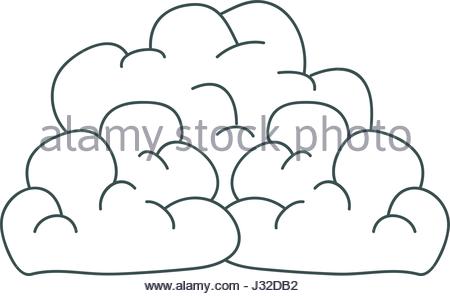 450x296 Gray Hand Drawing Silhouette Of Cumulus Clouds Stock Vector Art