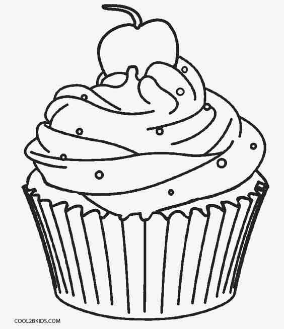 564x654 Cupcake Coloring Page In Cure Draw Paint Kids Coloring Pages