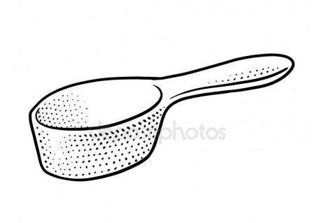 450x319 Measuring Cup Illustration, Drawing, Engraving, Line Art Stock
