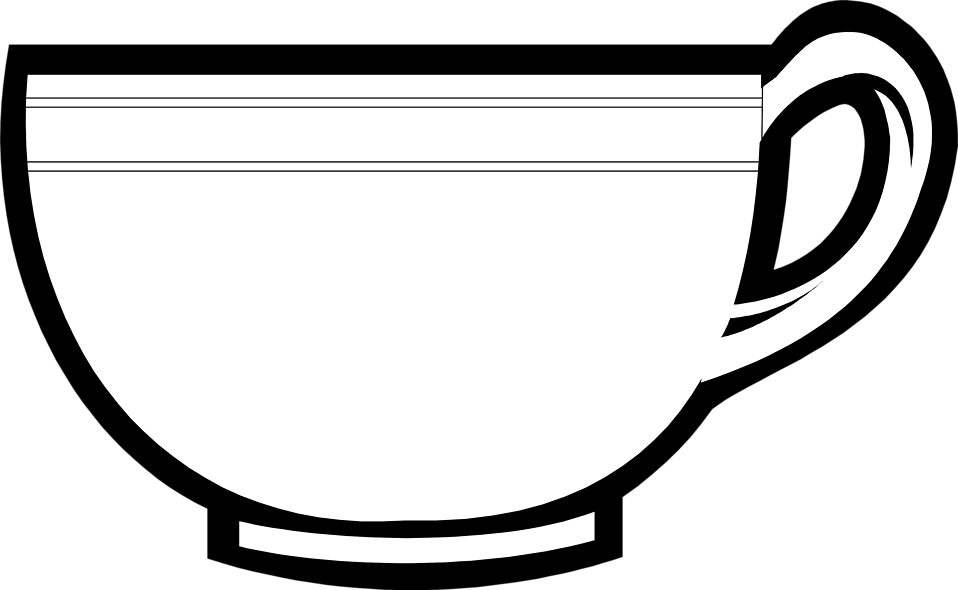 958x590 Tea Cup Clipart Line Drawing
