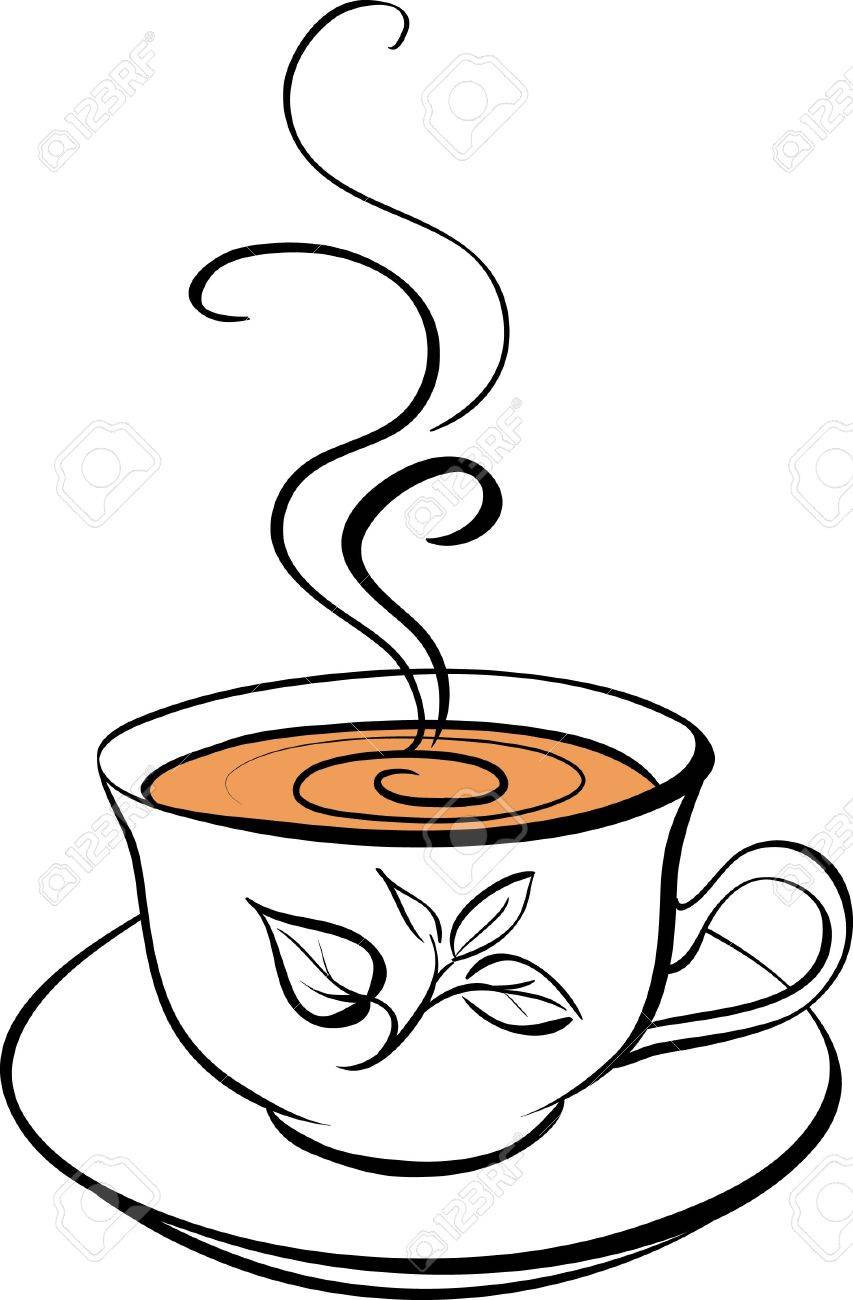 853x1300 Stylized Cup Of Tea Royalty Free Cliparts, Vectors, And Stock
