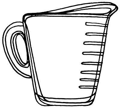 400x361 Measuring Cup Of Water Clipart