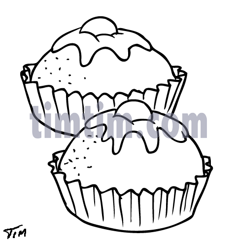 481x493 Free Drawing Of Cupcakes Bw From The Category Cooking Food