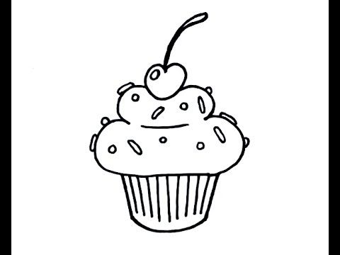480x360 How To Draw A Simple Cartoon Cupcake