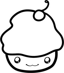 264x302 How To Draw How To Draw A Kawaii Cupcake