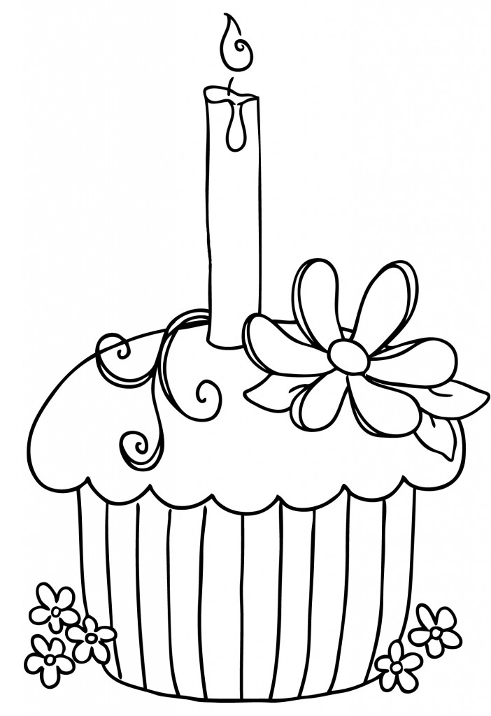 702x1024 Cupcake Clipart Black And White