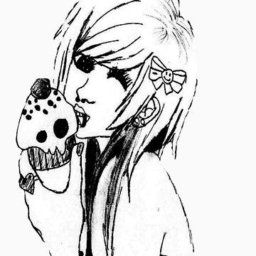 360x360 Black And White Scene Girl Drawing Unisex T Shirt By Naty118