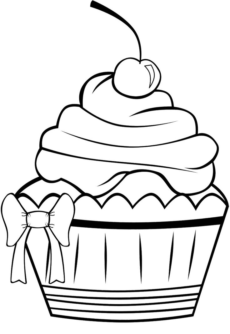 736x1068 Download Cupcakes Coloring Page