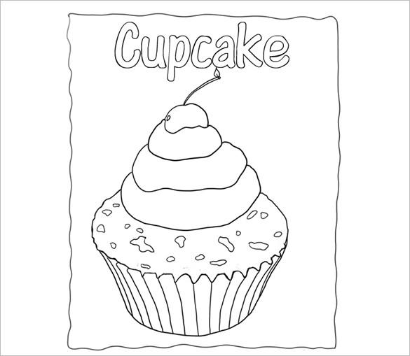 585x509 Printable Cupcake Template