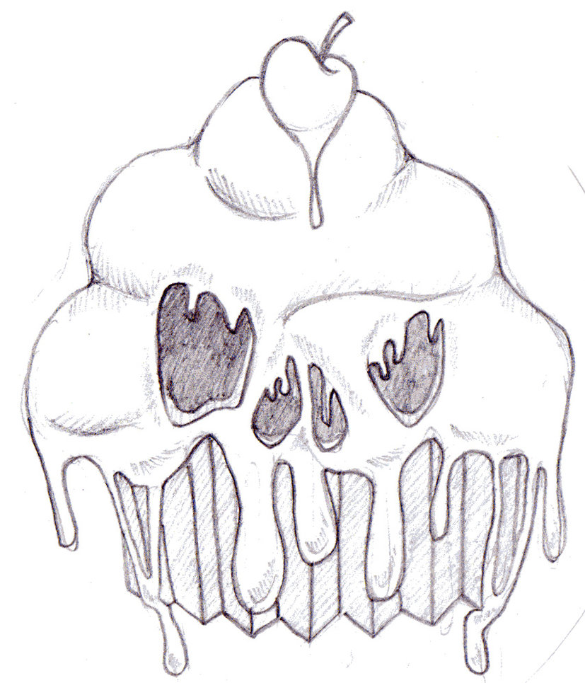 827x965 Cupcake Skull By Littlenatnatz101