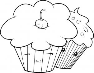 302x233 Cupcake Black And White Cupcake Drawings And Cupcakes Clipart