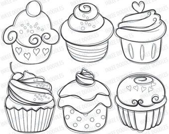 340x270 Cupcake Digital Stamps