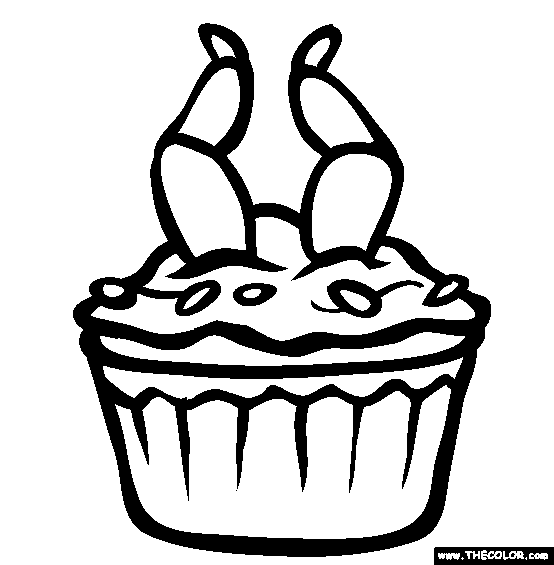 554x565 Frog Legs Cupcake Online Coloring Page