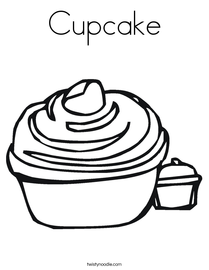 685x886 Cupcake Coloring Page
