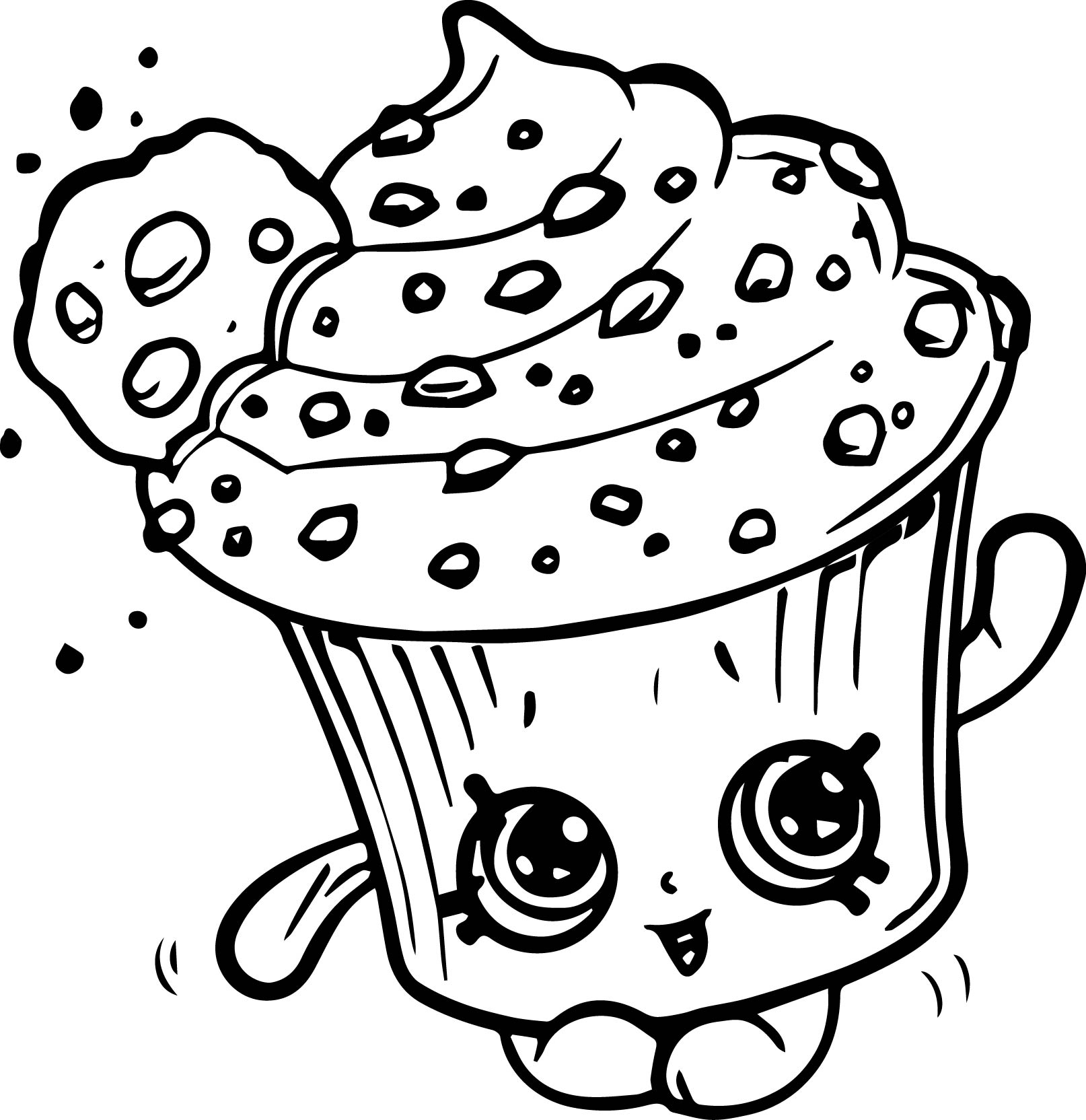 1614x1664 Creamy Cookie Cupcake Coloring Page Wecoloringpage