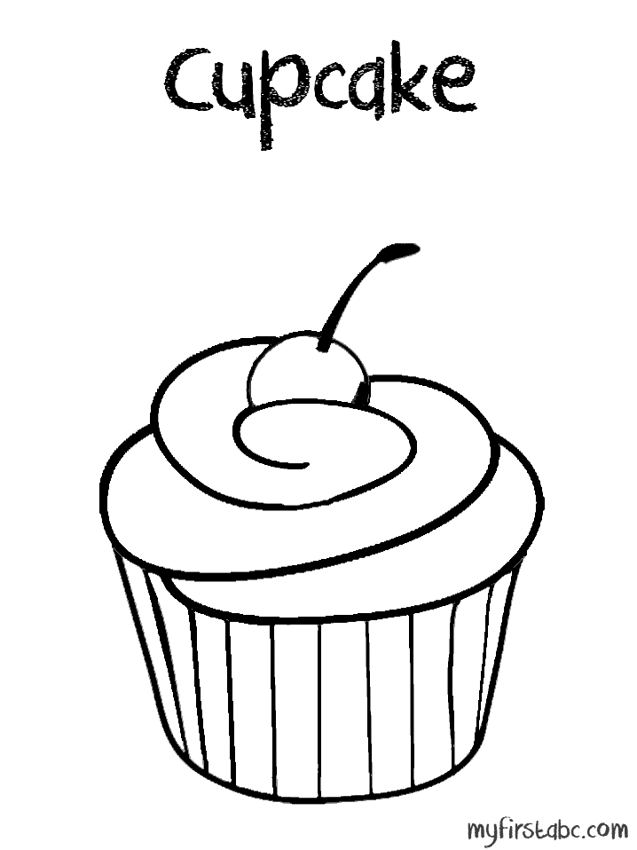718x958 Cute Cupcakes Coloring Pages