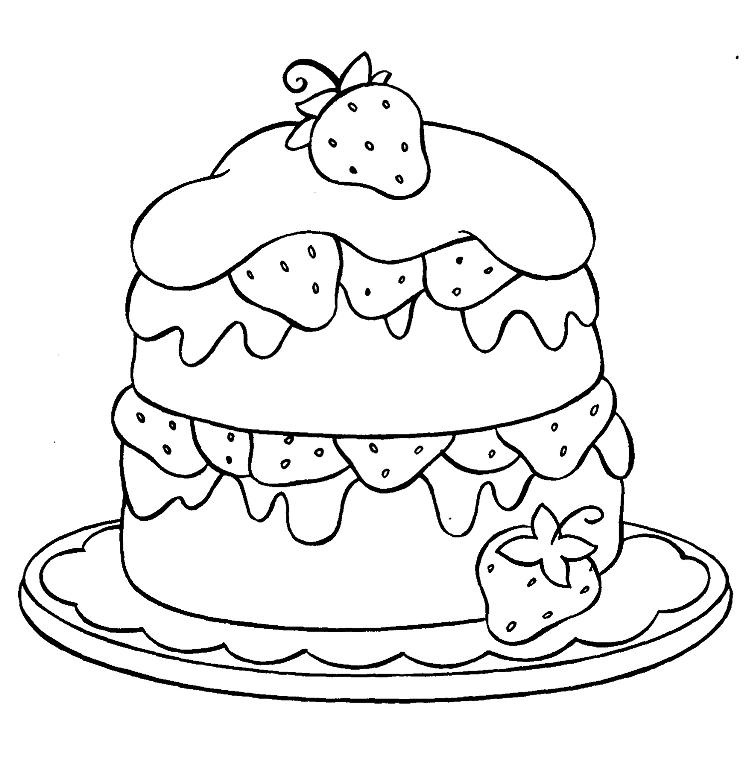 1500x1568 Cupcake Strawberry Coloring Page Rodina Ovocie A Deti