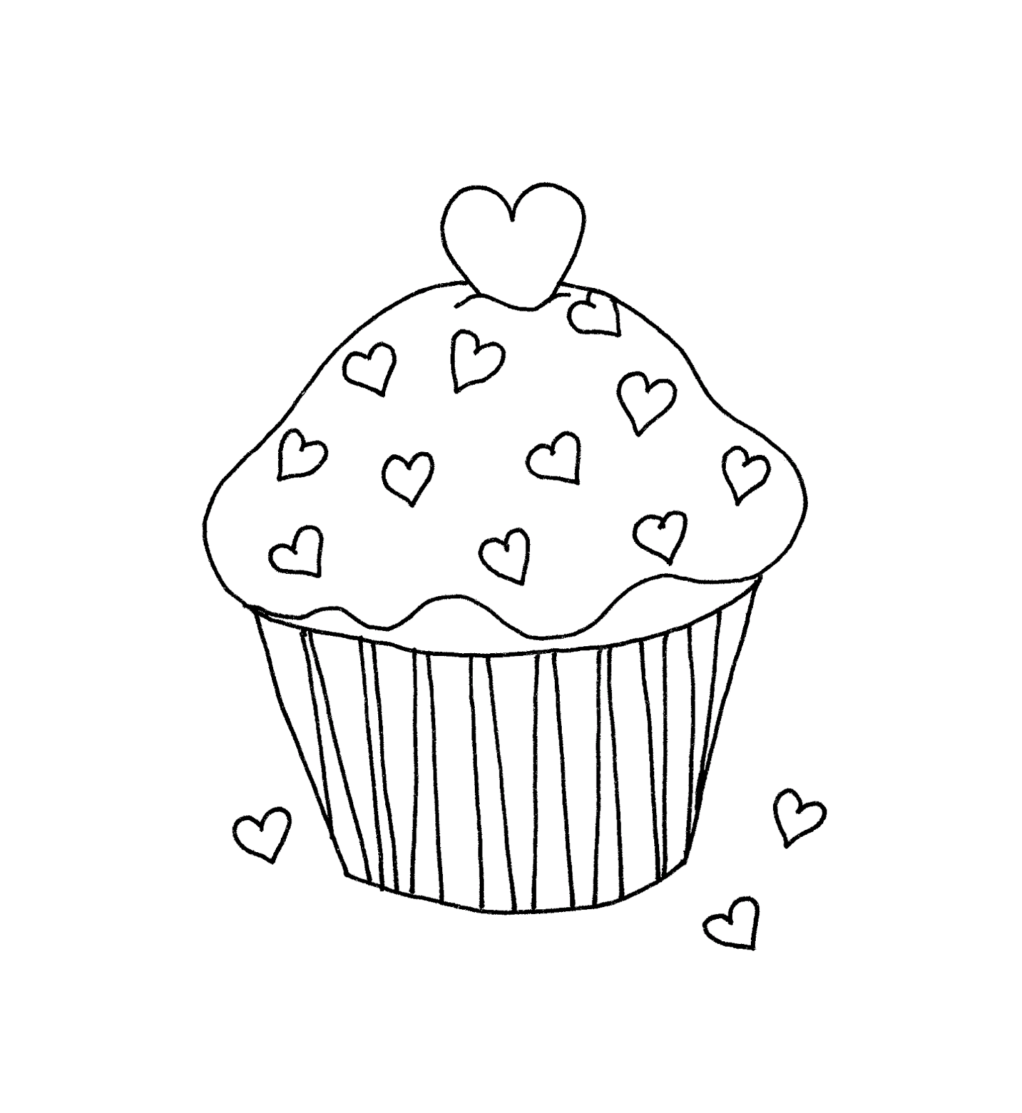 1470x1600 Free Dearie Dolls Digi Stamps Valentine Cupcake