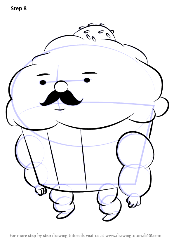 596x843 Learn How To Draw Mr. Cupcake From Adventure Time (Adventure Time