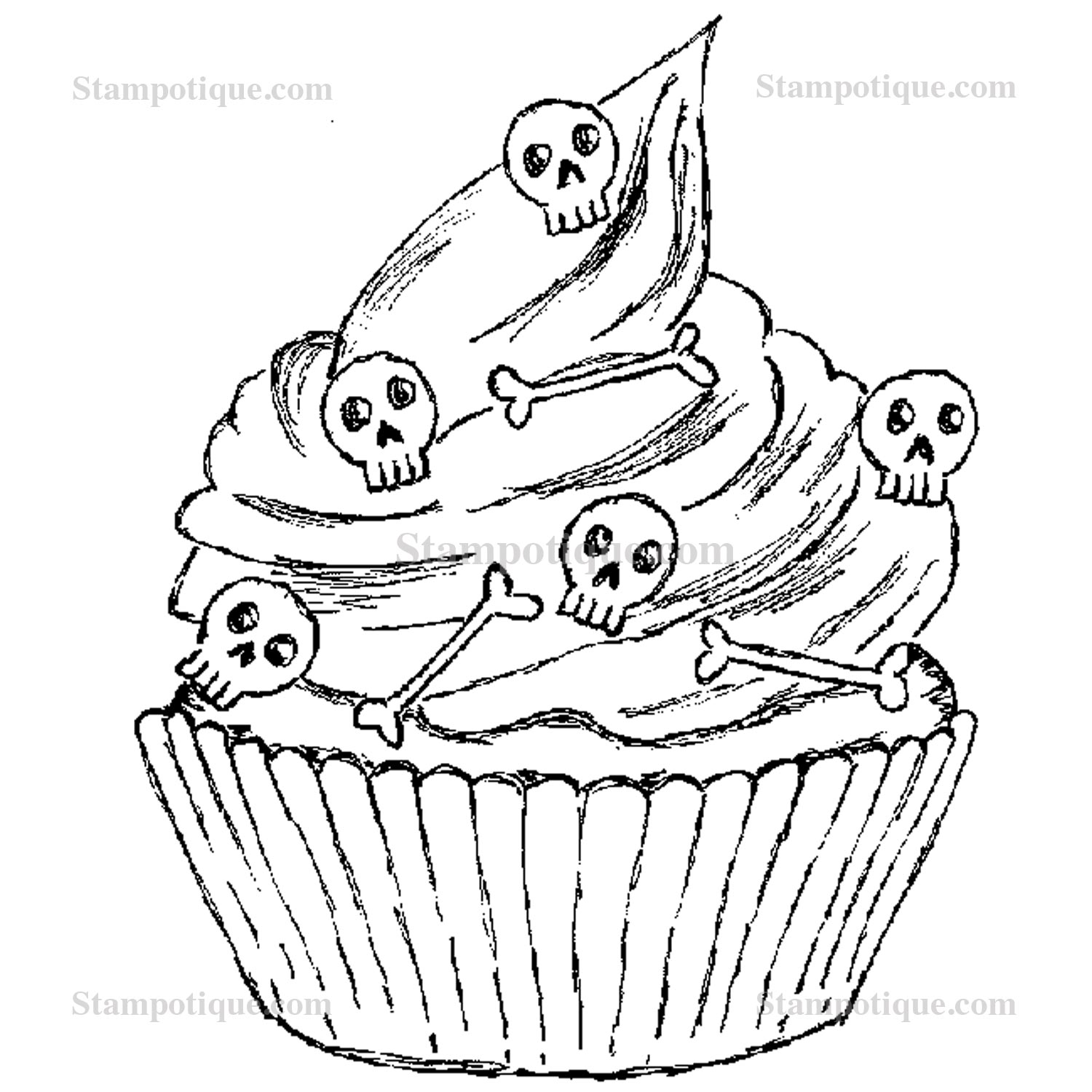 1500x1500 Skull Cupcake