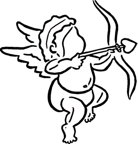 463x480 Cupid Makes Choice Coloring Page Free Printable Coloring Pages