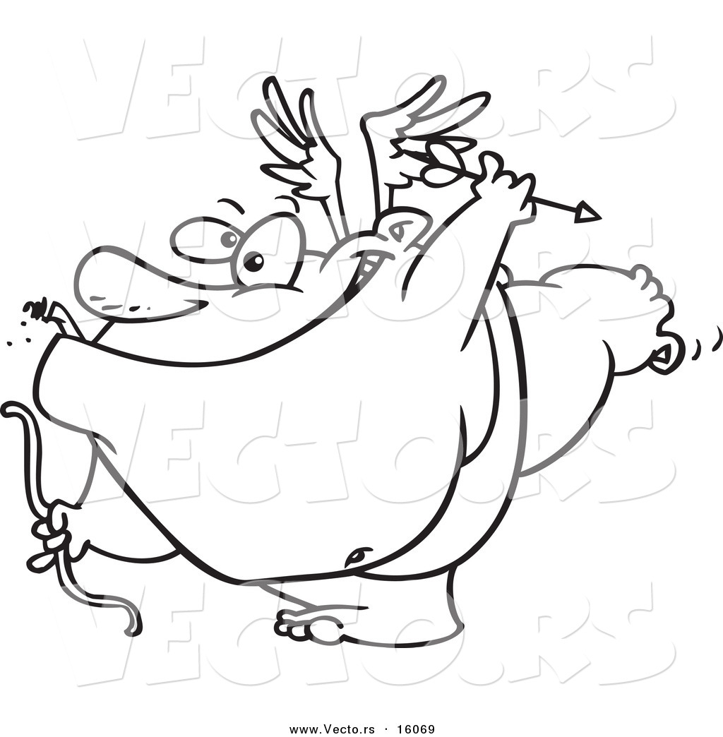 1024x1044 Cupid Drawing Cartoon Vector Of Cartoon Chubby Cupid Smoking