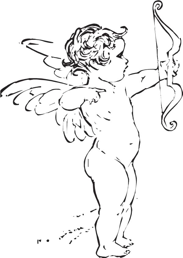 600x844 Cupid Cartoon Sketches Vector